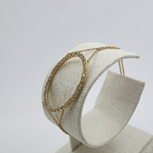 كورميط بشكل بيضاوي من الذهب عيار 18k