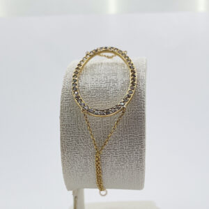 كورميط بشكل بيضاوي من الذهب عيار 18k