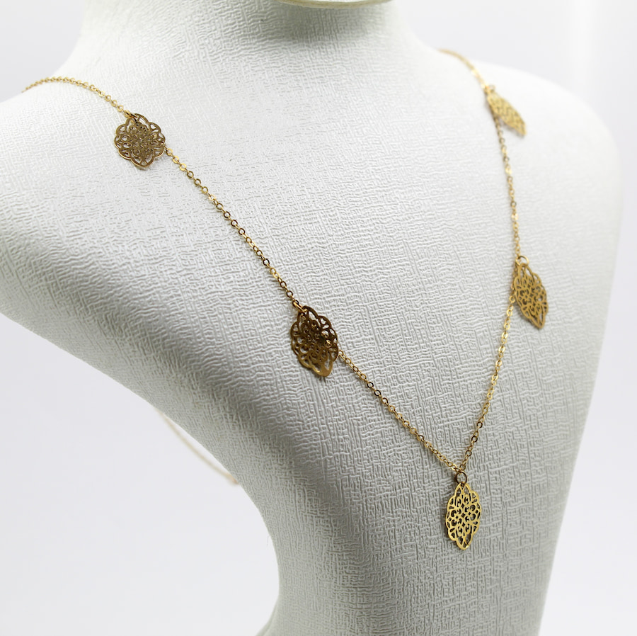 قلادة من ذهب أصلي عيار 18 قيراط