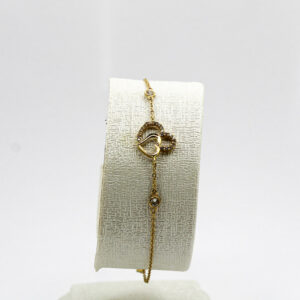 سوار القلب من الذهب عيار 18 قيراط