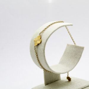 سوار زهرة البرسيم من الذهب عيار 18قيراط