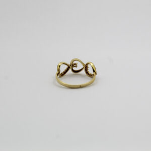 خاتم القلوب من الذهب عيار 18قيراط