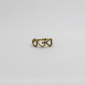 خاتم القلوب من الذهب عيار 18قيراط