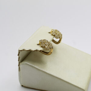 حلقات ورقة الثلج من الذهب عيار 18