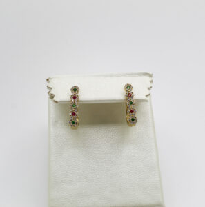 حلقات الزمرد من الذهب عيار 18