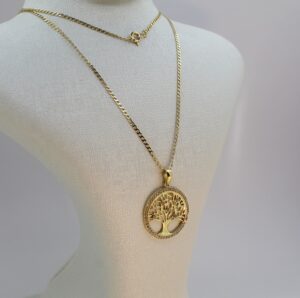سنسلة الشجرة من الذهب عيار 18k
