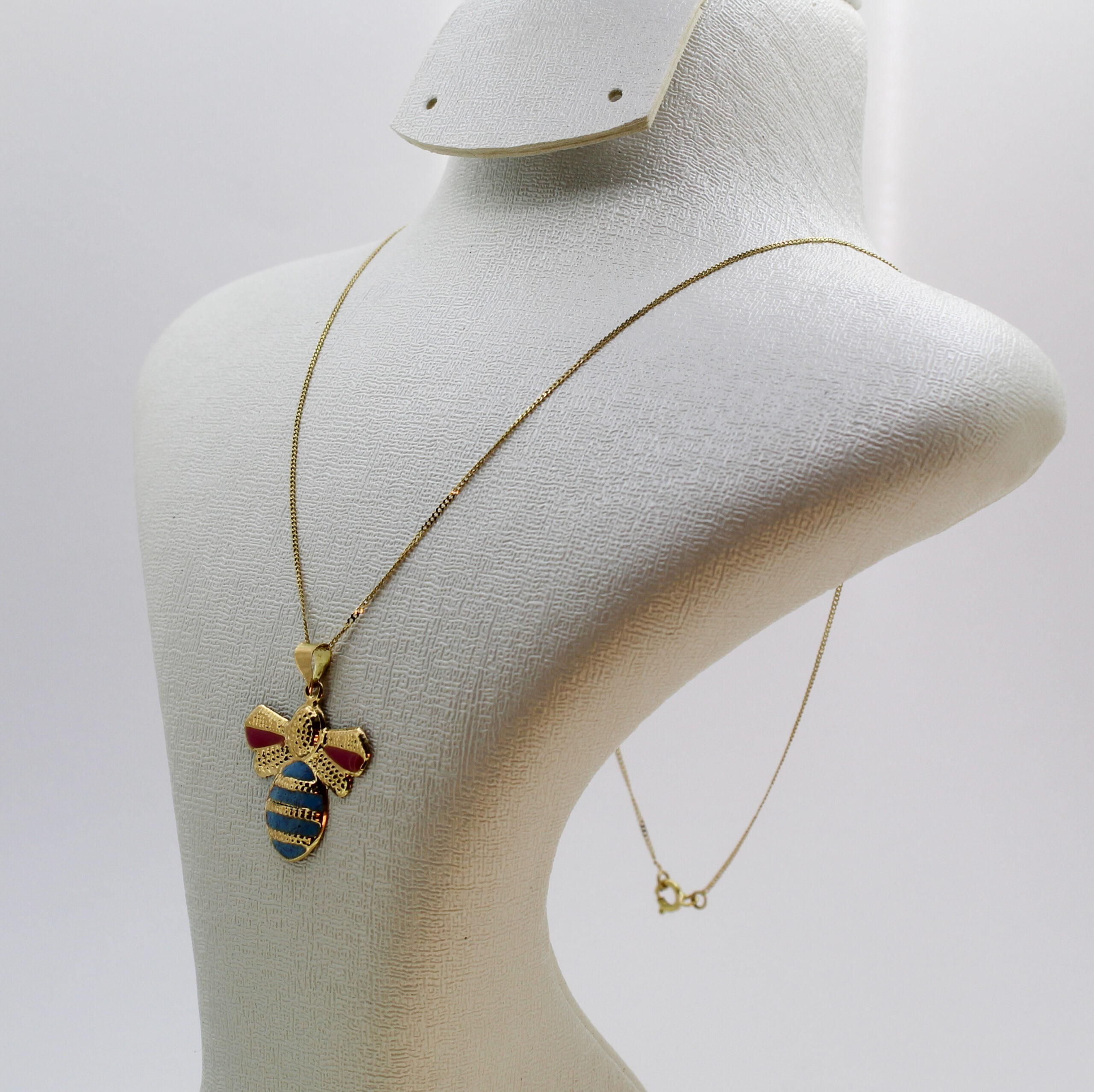 سنسلة النحلة من الذهب عيار 18k