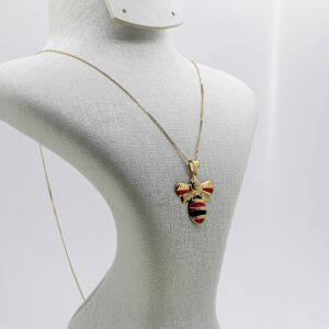 سنسلة النحلة من الذهب عيار 18k