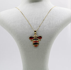 سنسلة النحلة من الذهب عيار 18k