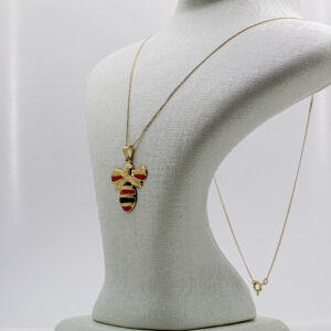 سنسلة النحلة من الذهب عيار 18k