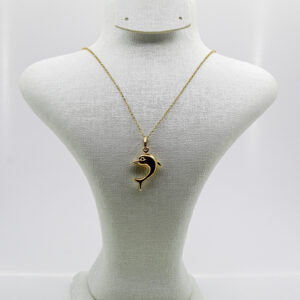 سنسلة الدلفين من الذهب عيار 18k