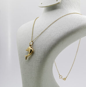 سنسلة الدلفين من الذهب عيار 18k