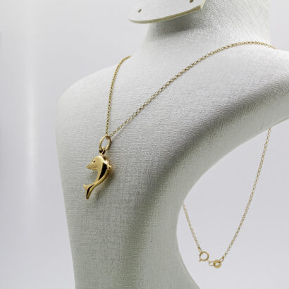 سنسلة الدلفين من الذهب عيار 18k