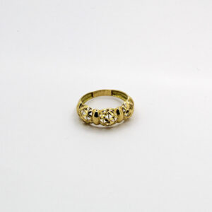 خاتم دق الإبرة من الذهب عيار 18K
