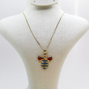 سنسلة النحلة من الذهب عيار 18k