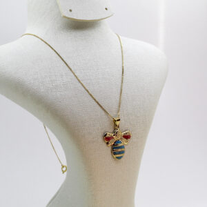 سنسلة النحلة من الذهب عيار 18k