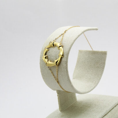 سوار "الدائرة" من الذهب عيار 18قيراط