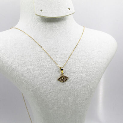 قلادة العين من الذهب عيار 18قيراط