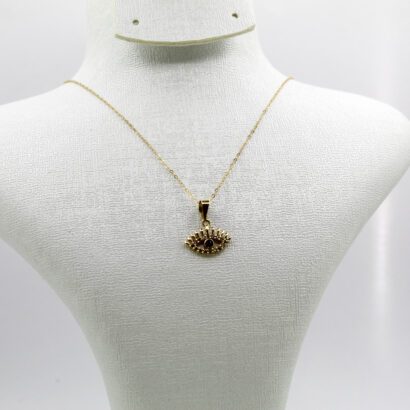 قلادة عين الحماية من الذهب عيار 18قيراط