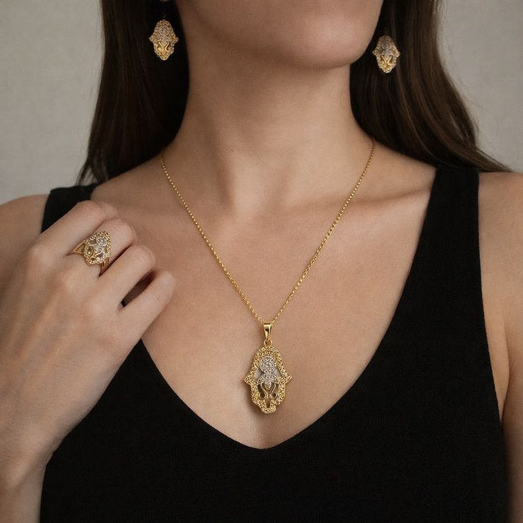 طقم خميسة بالحجر - الصورة 2